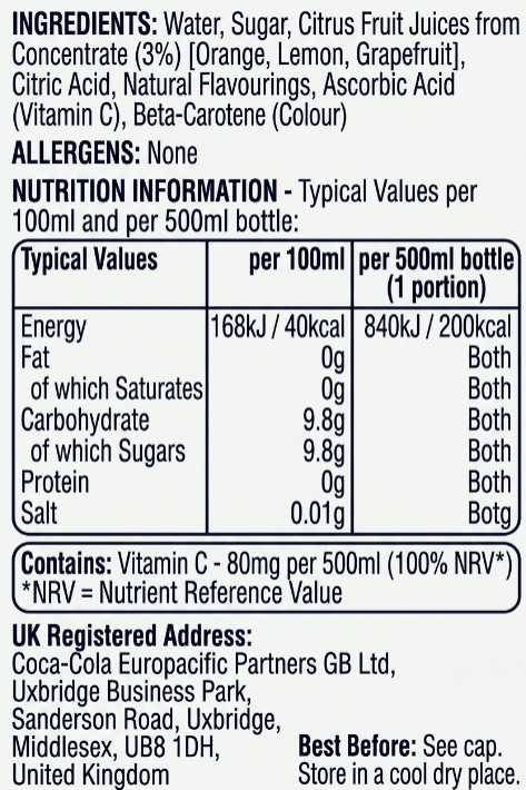 Oasis Citrus Punch Fruit Drink 12x500ml