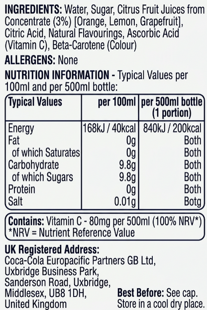 Oasis Citrus Punch Fruit Drink 12x500ml