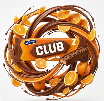 McVitie's Club Orange Biscuit Bars (Pack of 7) 37434
