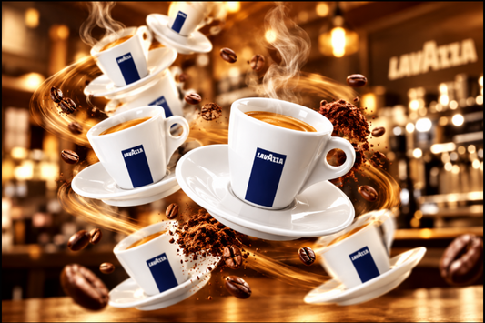 Lavazza Branded Espresso Cup and Saucer Set