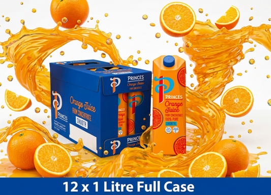 Princes 100% Pure Orange Juice 12 x 1L Tetra Pack