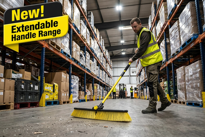 Bulldozer Heavy-duty Broom Clipped with Telescopic Handle 600mm (24in)