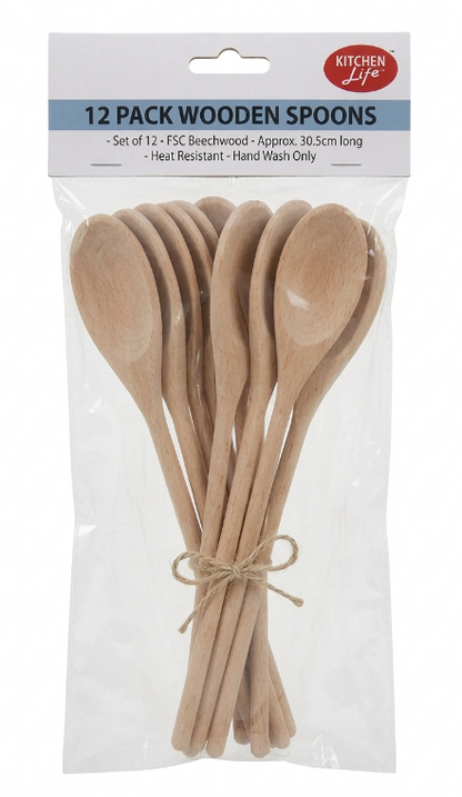 Tala Waxed Wooden Spoon, Measures 30.5Cm, Beige