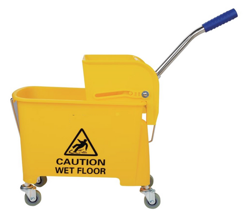 Kentucky Mop Dual-Bucket and Wringer System, 17 Litre with Wheels  Strong & Durable for Commercial Use.