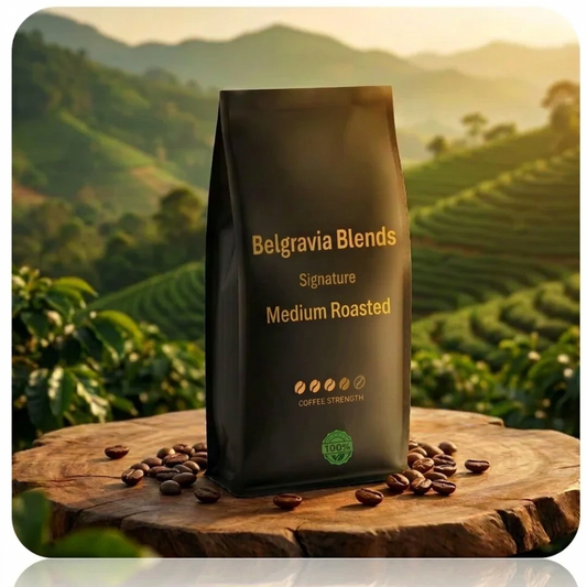 Belgravia Signature Premium Blended Coffee Beans 1kg, Produced with 100% Recyclable packaging
