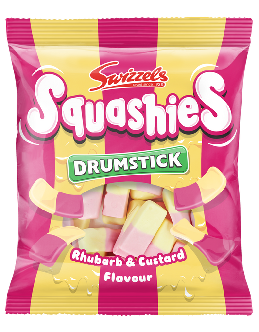 Swizzels Drumstick Squashies Rhubarb & Custard 140g