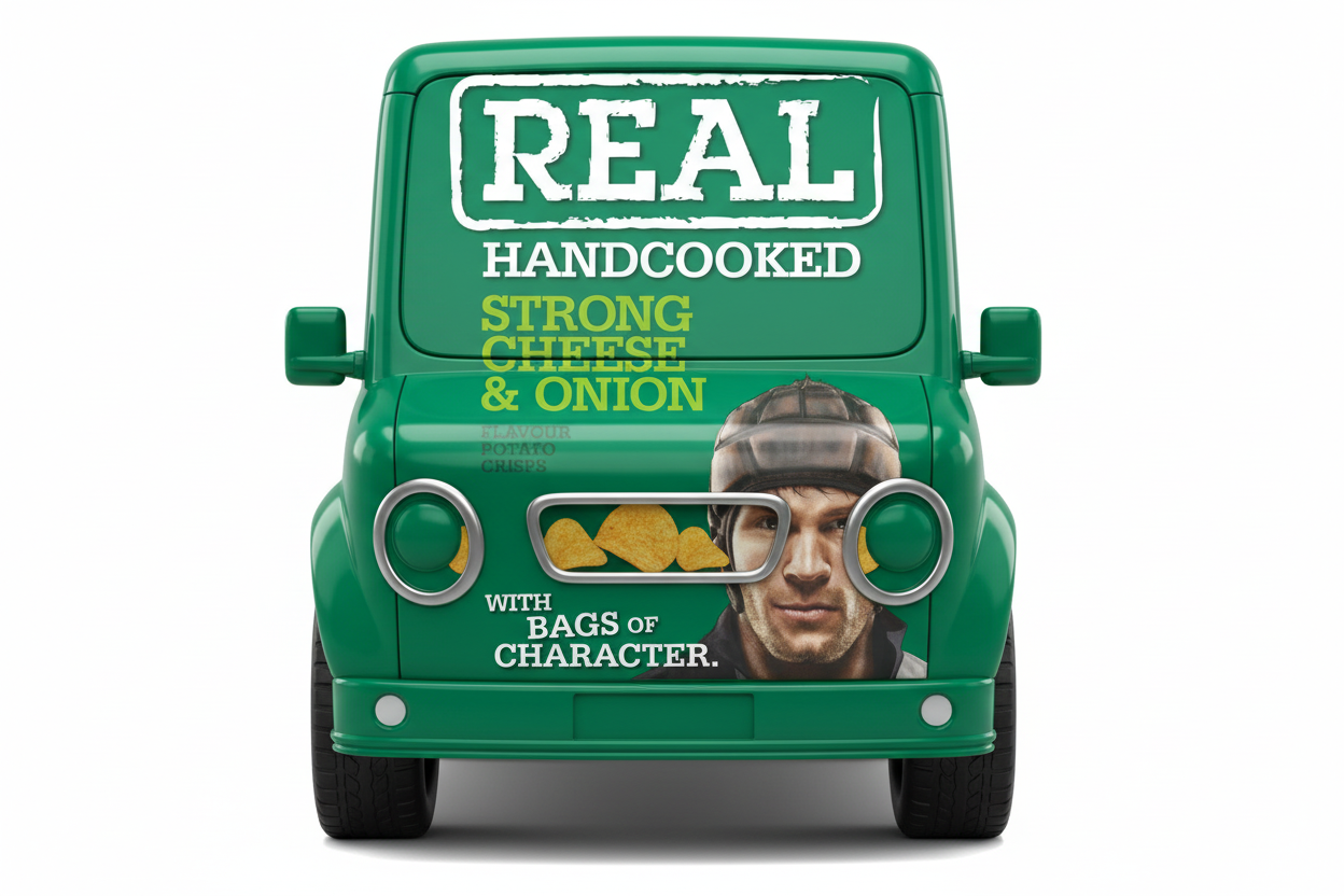 Real Crisps Strong Cheese & Onion 24 x 35g