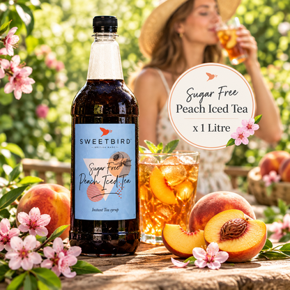 Sweetbird Sugar Free Peach Iced Tea Syrup 1litre (Plastic)