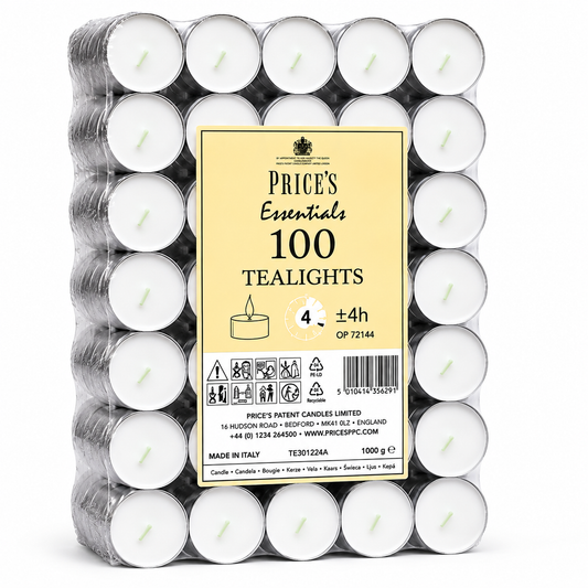 Price Tealights Candles x 100's {4 hour Burn}