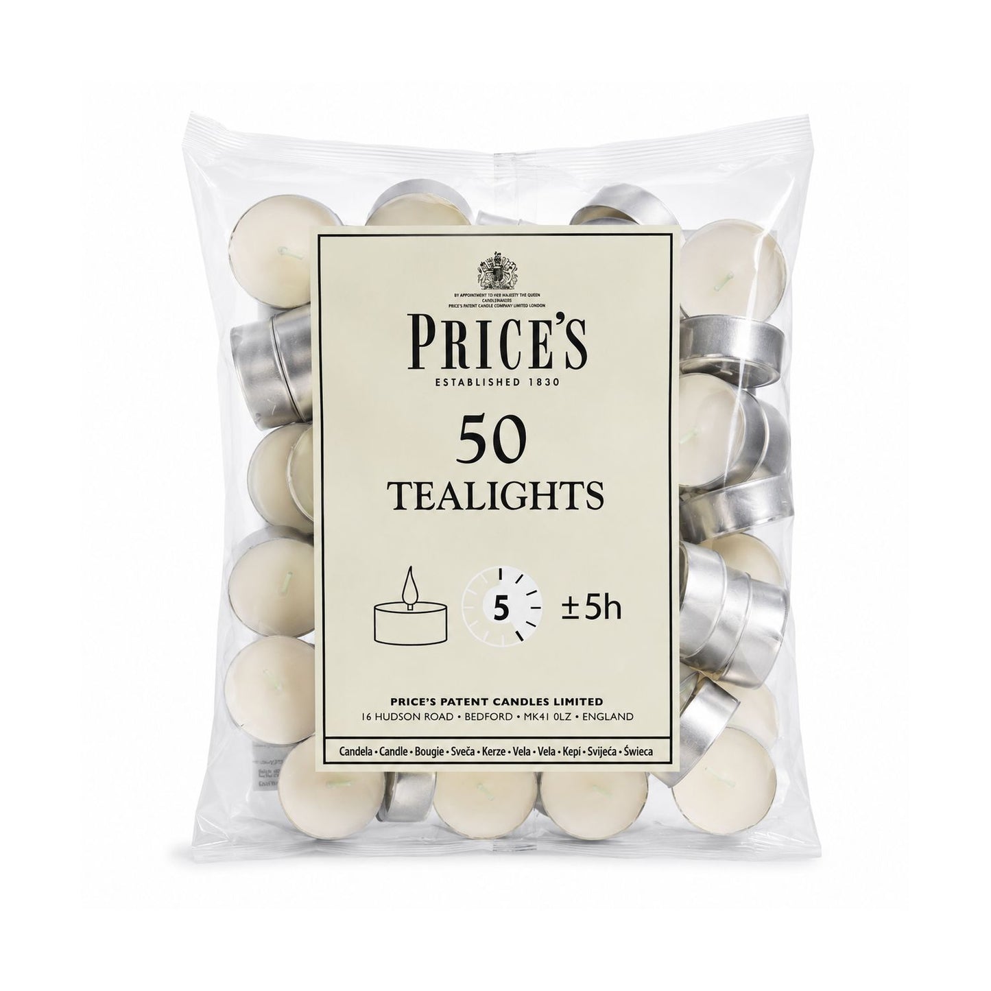 Prices White Tealights Bag(50)