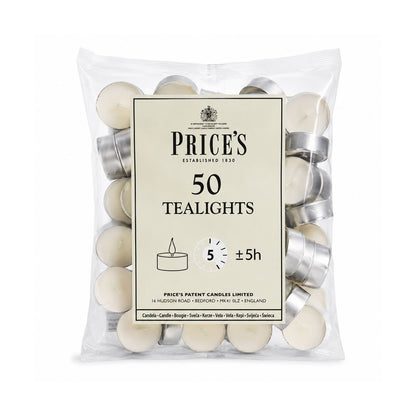 Prices White Tealights Bag(50)