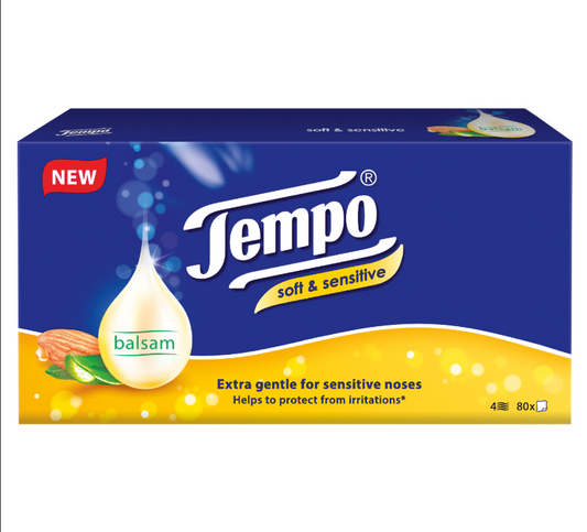 Tempo Balsam Soft & Sensitive Tissues Almond Oil 80's 4ply