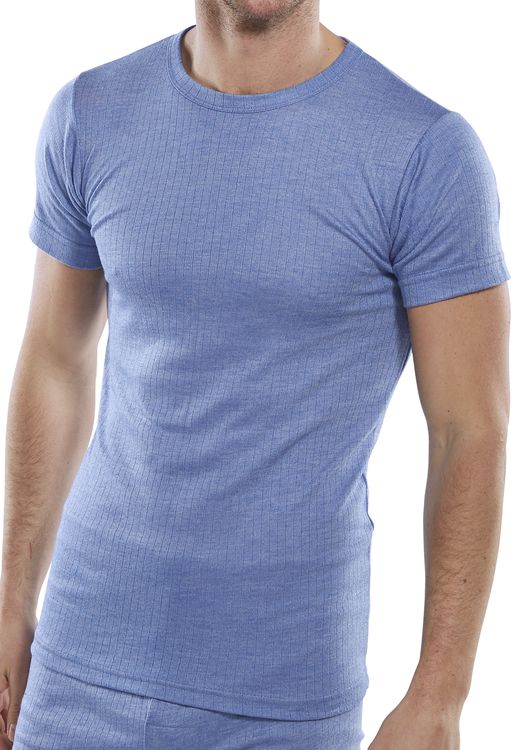 Beeswift Workwear Blue Thermal Short Sleeve Vest