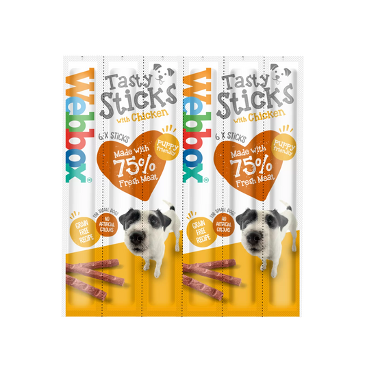 Webbox Small Dogs Delight Tasty Sticks Chicken 6 Pack