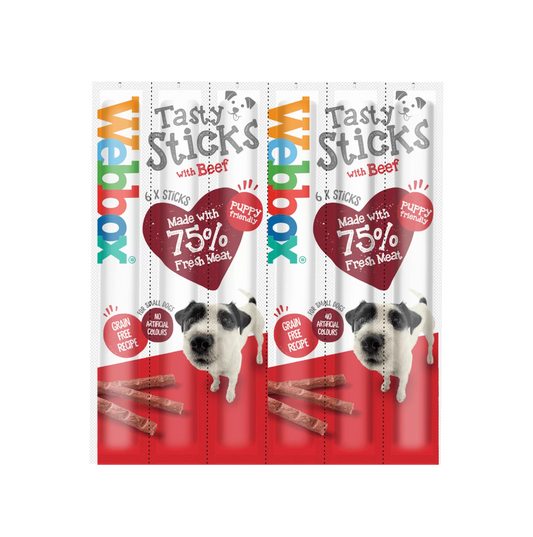 Webbox Small Dogs Delight Tasty Sticks Beef 6 Pack