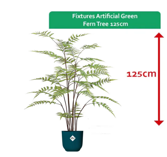 Fixtures Artificial Green Fern Tree 120-125cm