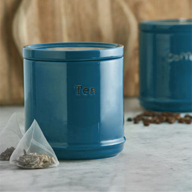 Accents Teal Tea/Coffee/Sugar Canisters 3 Set - NWT FM SOLUTIONS