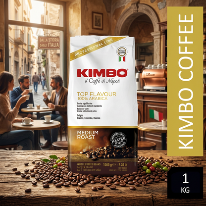 Kimbo Top Flavour 100% Arabica 1kg Italian Coffee Beans