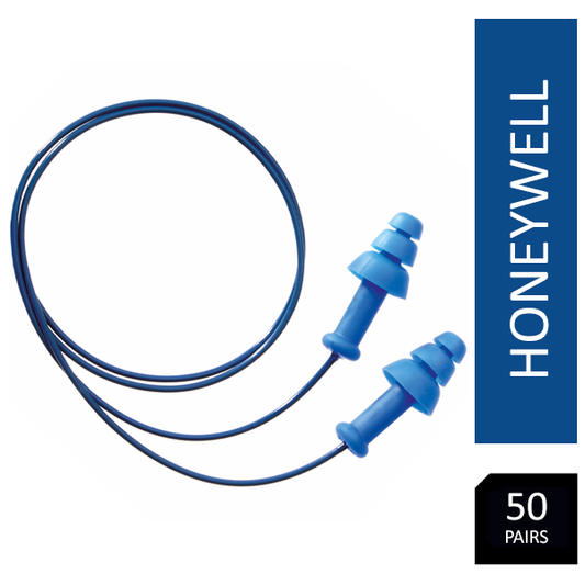 Honeywell 1012522 Howard Leight SmartFit Detectable Multi-Use Corded Earplugs 50's