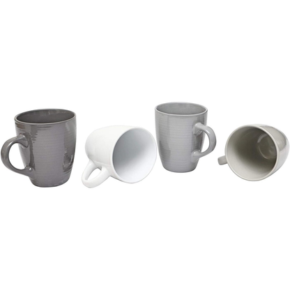 Sabichi Stoneware Grey Mugs Pack 4's