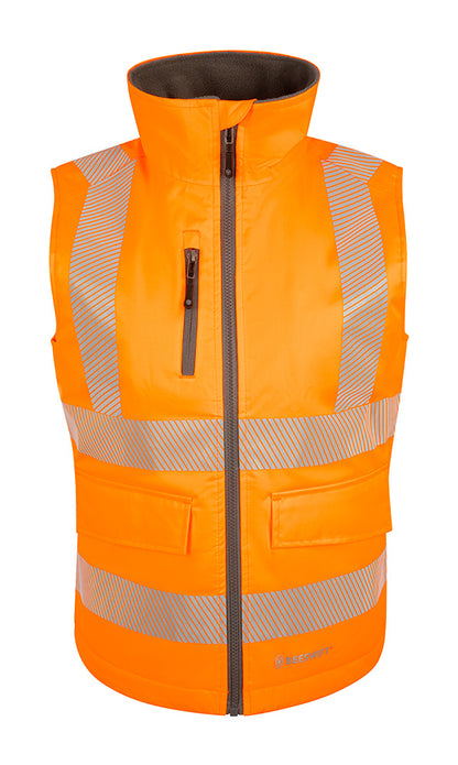 Womens Bodywarmer Fluorescent Orange ALL SIZES