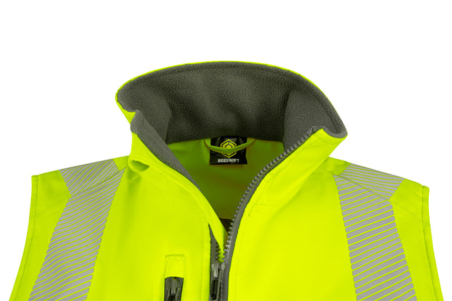 Womens Bodywarmer Fluorescent Yellow ALL SIZES