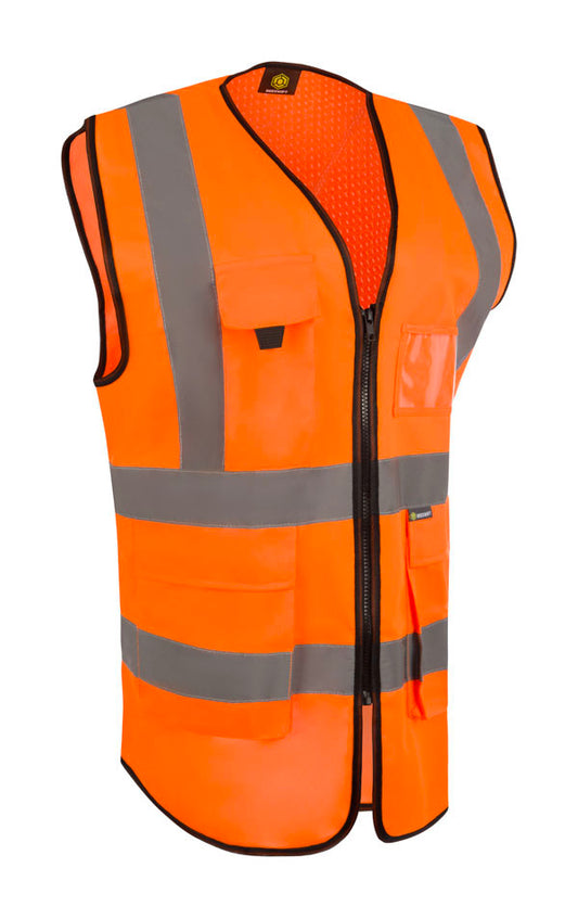 Beeswift Womens Hi-Vis Exec Waistcoat Orange ALL SIZES