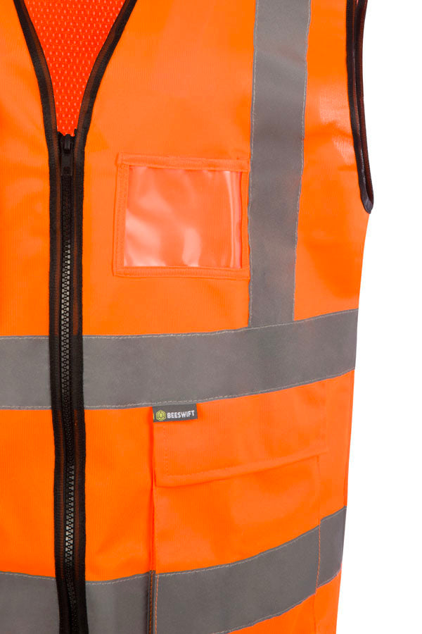 Beeswift Womens Hi-Vis Exec Waistcoat Orange ALL SIZES