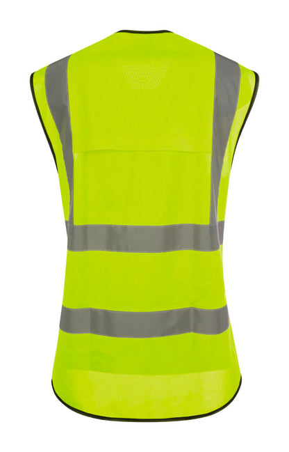 Beeswift Womens Hi-Vis Exec Waistcoat Yellow ALL SIZES