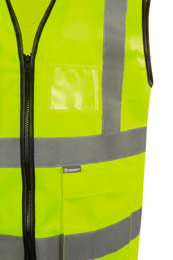 Beeswift Womens Hi-Vis Exec Waistcoat Yellow ALL SIZES