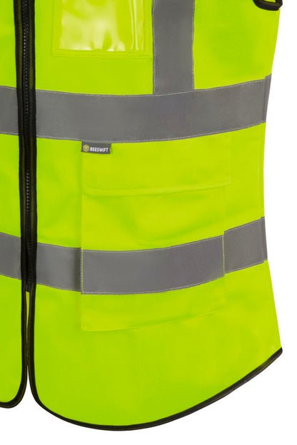 Beeswift Womens Hi-Vis Exec Waistcoat Yellow ALL SIZES