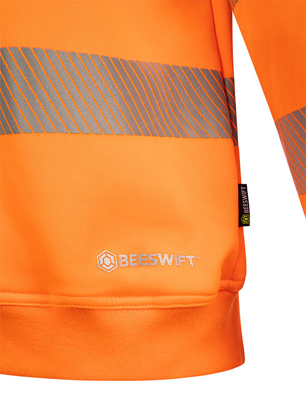 Womens Sweatshirt Fluorescent Orange ALL SIZES