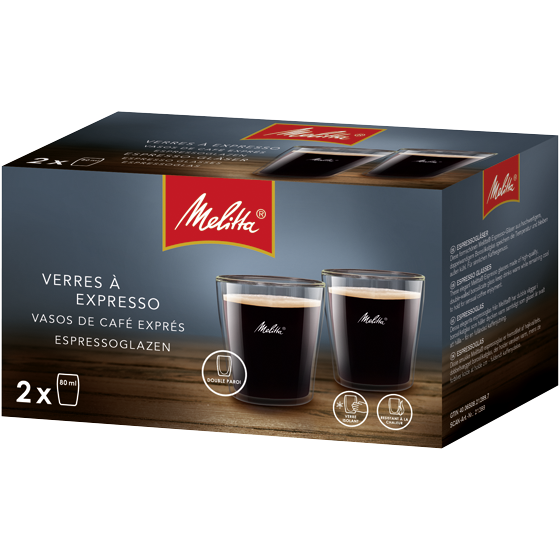 Melitta Espresso Double Walled Glass Set 80ml {2 Pack} - NWT FM SOLUTIONS