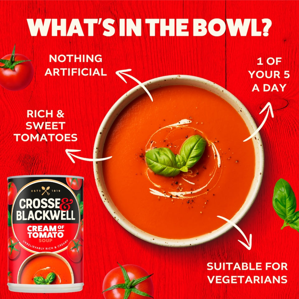 Crosse & Blackwell Cream of Tomato Soup 6x400g