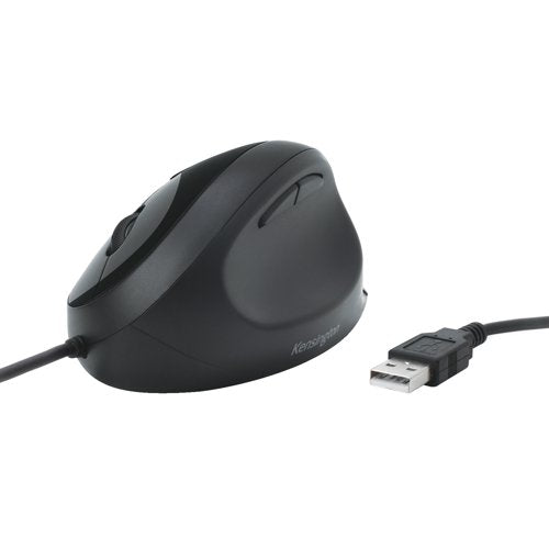 Kensington Pro Fit Wired Ergonomic Mouse with Wrist Support Black K75403EU