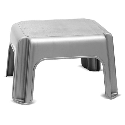 Addis Step Stool Metallic Grey - NWT FM SOLUTIONS