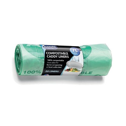 Addis Compostable Caddy Liners 7 Litre Green 517536