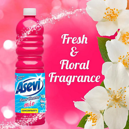 Asevi Concentrated Floor Cleaner Liquid, Hard Floor, Laminate Floor Cleaner, 1L, Pink