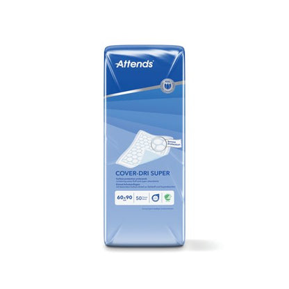 Attends Cover-Dri Bed Pad 600x900mm Super x4 Pack of 50 36691