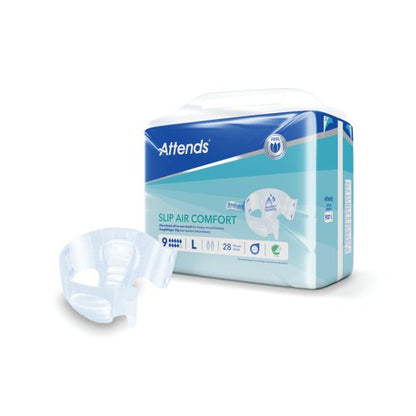 Attends Slip Air Comfort Nappies Size 9L x4 Pack of 28 37789