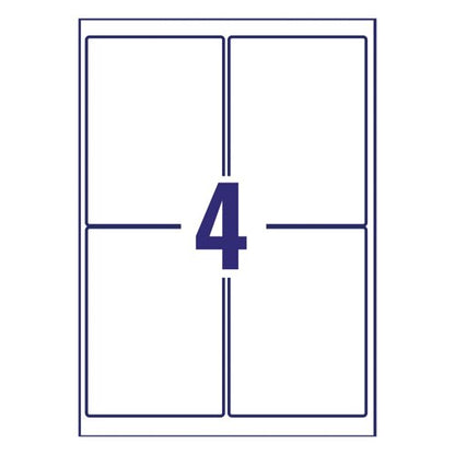 Avery Weatherproof Shipping Label 4 Per Sheet (Pack of 100) L7994-25