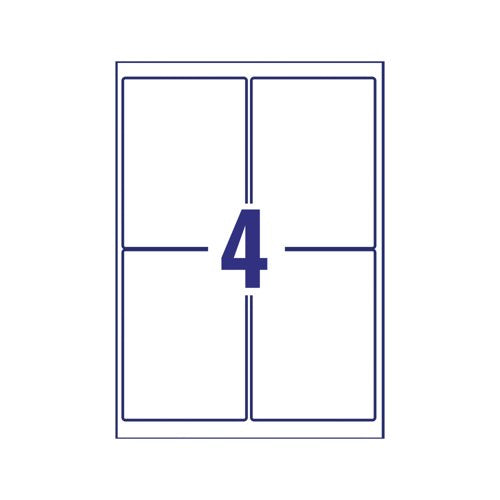 Avery Laser Label Heavy Duty 4 Per Sheet White (Pack of 80) L4774-20