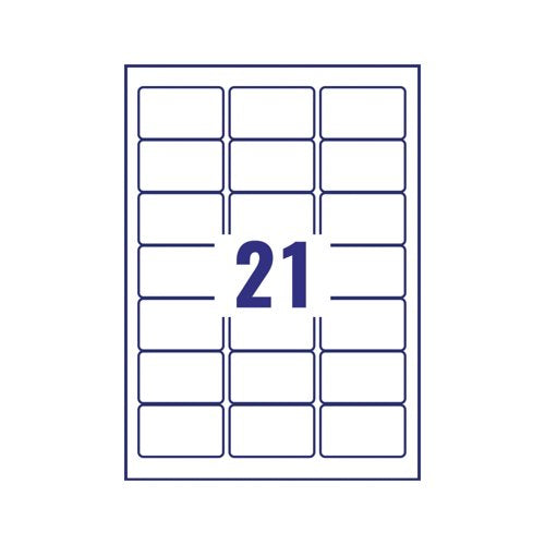 Avery Inkjet Address Labels QuickDRY 63.5x38.1mm 21 Per Sheet White (Pack of 525) J8160-25