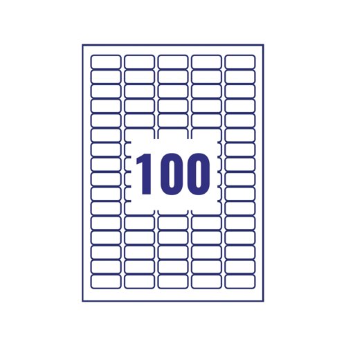 Avery Removable Labels 80 Per Sheet White (Pack of 2000) L4732REV-25