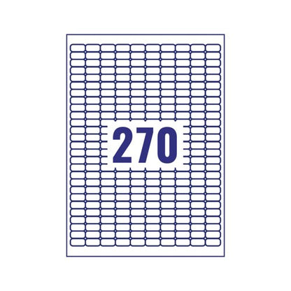 Avery Laser Mini Labels 17.8x10mm 270 per sheet White (Pack of 6750) L4730REV-25