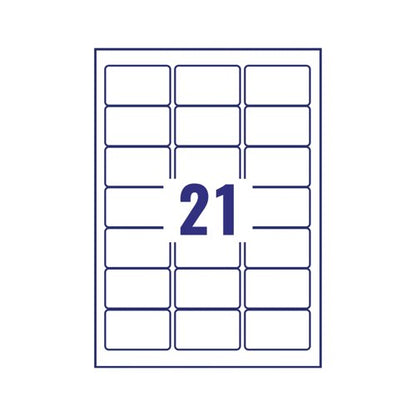 Avery Laser Address Labels 21 Per Sheet Clear (Pack of 525) L7560-25