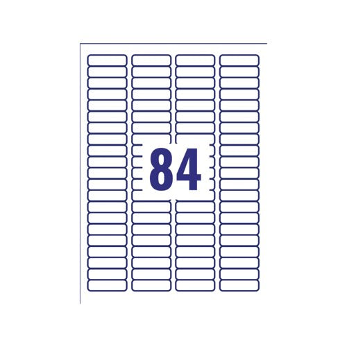 Avery Laser Labels 46x11.11mm 84 Per Sheet White (Pack of 2100)L7656-25