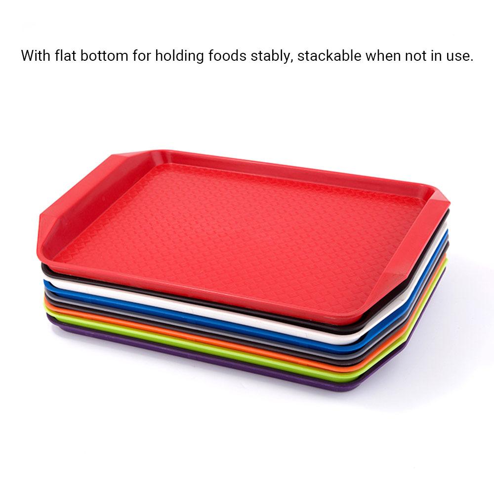 Fixtures Red Plastic Fast Food Serving Tray {34cm x 26cm}