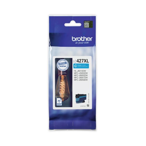 Brother LC427XLC Inkjet Cartridge High Yield Cyan LC427XLC