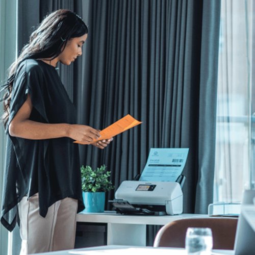 Brother ADS-4550W Desktop Document Scanner with Wired and Wireless Connectivity ADS4550WZU1